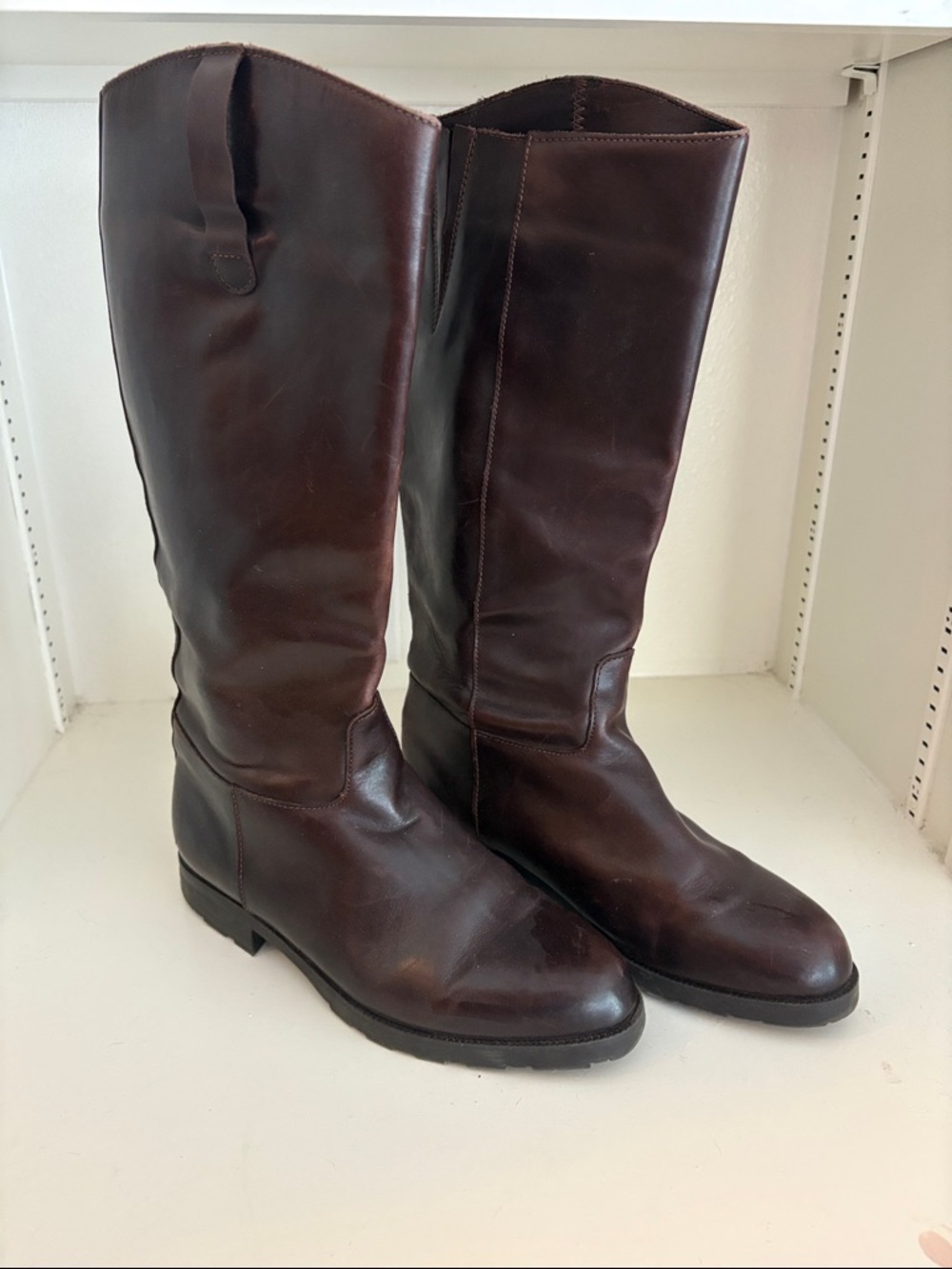 Vintage Eddie Bauer Leather Riding Boots - Dark Brown
